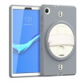 Shockproof Pancerne Etui z Paskiem, Uchwytem do Lenovo Tab M10 Plus 10.3 szaro-kremowe