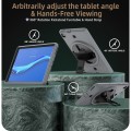 Shockproof Pancerne Etui z Paskiem, Uchwytem do Lenovo Tab M10 Plus 10.3 szaro-czarne