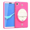 Shockproof Pancerne Etui z Paskiem, Uchwytem do Lenovo Tab M10 Plus 10.3 różowo-kremowe