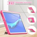 Shockproof Pancerne Etui z Paskiem, Uchwytem do Lenovo Tab M10 Plus 10.3 różowo-kremowe
