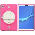 Shockproof Pancerne Etui z Paskiem, Uchwytem do Lenovo Tab M10 Plus 10.3 różowo-kremowe