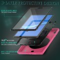 Shockproof Pancerne Etui z Paskiem, Uchwytem do Lenovo Tab M10 Plus 10.3 różowo-czarne