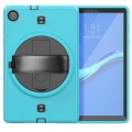Shockproof Pancerne Etui z Paskiem, Uchwytem do Lenovo Tab M10 Plus 10.3 niebiesko-czarne