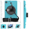 Shockproof Pancerne Etui z Paskiem, Uchwytem do Lenovo Tab M10 Plus 10.3 niebiesko-czarne