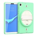 Shockproof Pancerne Etui z Paskiem, Uchwytem do Lenovo Tab M10 Plus 10.3 zielono-kremowe