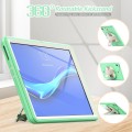 Shockproof Pancerne Etui z Paskiem, Uchwytem do Lenovo Tab M10 Plus 10.3 zielono-kremowe