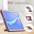 Shockproof Pancerne Etui z Paskiem, Uchwytem do Lenovo Tab M10 Plus 10.3 fioletowo-kremowe