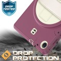Shockproof Pancerne Etui z Paskiem, Uchwytem do Lenovo Tab M10 Plus 10.3 fioletowo-kremowe