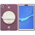 Shockproof Pancerne Etui z Paskiem, Uchwytem do Lenovo Tab M10 Plus 10.3 fioletowo-kremowe