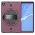 Shockproof Pancerne Etui z Paskiem, Uchwytem do Lenovo Tab M10 Plus 10.3 fioletowo-czarne