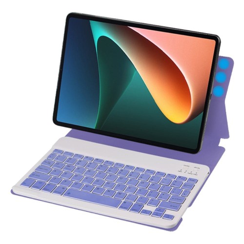 Fioletowe Magnetyczne Etui Klawiatura do Xiaomi Pad 5, Xiaomi Pad 5 Pro