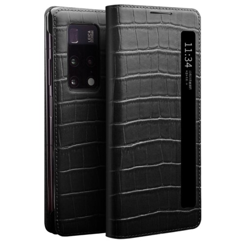 Qialino Etui Skórzany Pokrowiec Smart Cover Huawei Mate X2 czarny