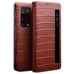 Qialino Etui Skórzany Pokrowiec Smart Cover Huawei Mate X2 brązowy