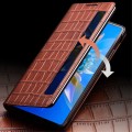 Qialino Etui Skórzany Pokrowiec Smart Cover Huawei Mate X2 brązowy