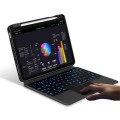 JIUYU Czarne Etui Podświetlana Klawiatura do iPad Pro 12.9 2021/2020 /2018