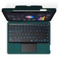 JIUYU Zielone Etui Podświetlana Klawiatura do iPad Pro 12.9 2021/2020 /2018 blackish green