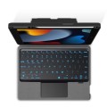 JIUYU Czarne Etui Podświetlana Klawiatura do iPad 9/8/7 10.2