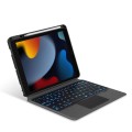 JIUYU Czarne Etui Podświetlana Klawiatura do iPad 9/8/7 10.2