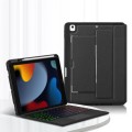 JIUYU Czarne Etui Podświetlana Klawiatura do iPad 9/8/7 10.2