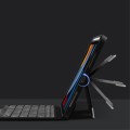 JIUYU Czarne Etui Podświetlana Klawiatura do iPad 9/8/7 10.2