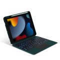 JIUYU Zielone Etui Podświetlana Klawiatura do iPad 9/8/7 10.2 blackish green
