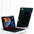 JIUYU Zielone Etui Podświetlana Klawiatura do iPad 9/8/7 10.2 blackish green