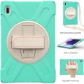 Shockproof Pancerne Etui Obudowa z Paskiem do Samsung Galaxy Tab S7 FE 5G / Plus miętowe