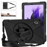 Shockproof Pancerne Etui Obudowa z Paskiem do Samsung Galaxy Tab S7 FE 5G / Plus czarne
