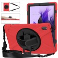 Shockproof Pancerne Etui Obudowa z Paskiem do Samsung Galaxy Tab S7 FE 5G / Plus czerwone