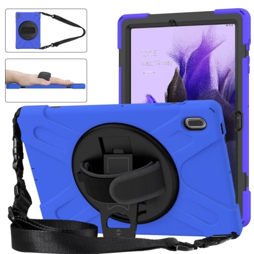 Shockproof Pancerne Etui Obudowa z Paskiem do Samsung Galaxy Tab S7 FE 5G / Plus granatowe