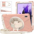 Shockproof Pancerne Etui Obudowa z Paskiem do Samsung Galaxy Tab S7 FE 5G / Plus różowe