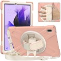 Shockproof Pancerne Etui Obudowa z Paskiem do Samsung Galaxy Tab S7 FE 5G / Plus różowe