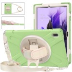 Shockproof Pancerne Etui Obudowa z Paskiem do Samsung Galaxy Tab S7 FE 5G / Plus zielone
