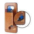 Skórzane Etui PIERRE CARDIN Samsung Galaxy S8 brązowe jasne