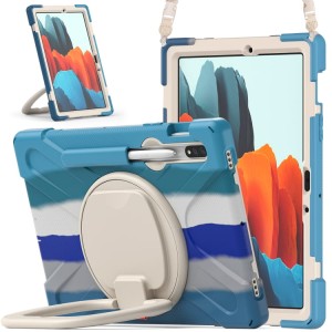 Shockproof  Pancerne Etui z Paskiem do Samsung Galaxy Tab S7 kolorowe