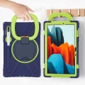Shockproof Pancerne Etui z Paskiem do Samsung Galaxy Tab S8 11 cali granatowo-zielone