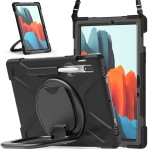 Shockproof  Pancerne Etui z Paskiem do Samsung Galaxy Tab S8 11 / Tab S8 5G czarne