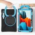 Shockproof Pancerne Etui z Paskiem do Samsung Galaxy Tab S8 / Tab S8 5G niebiesko-czarne