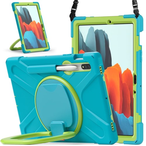 Shockproof Pancerne Etui z Paskiem do Samsung Galaxy Tab S8 / Tab S8 5G zielone