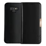 Klasyczne skórzne etui z klapką DZGOGO Royale II do Galaxy Note 9 - czarne