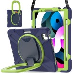 Shockproof Pancerne Etui z Paskiem do iPad Air 10.9 2020/2022 granatowo-zielone 