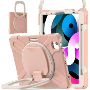 Shockproof Pancerne Etui z Paskiem do iPad Air 10.9 2020/2022 różowe