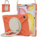 Shockproof Pancerne Etui z Paskiem do Samsung Galaxy Tab S6 Lite pomarańczowe