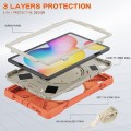 Shockproof Pancerne Etui z Paskiem do Samsung Galaxy Tab S6 Lite pomarańczowe