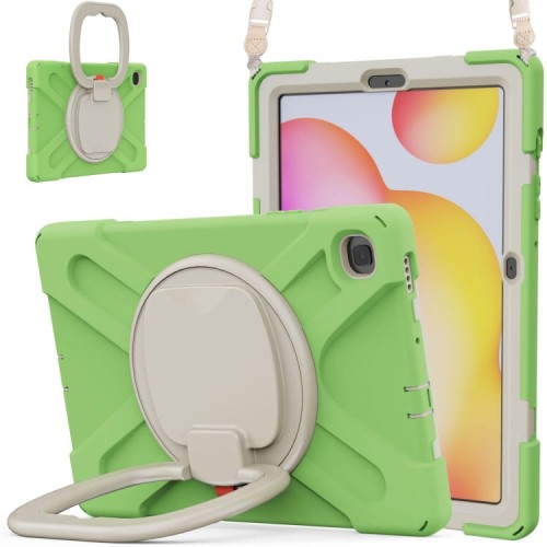Shockproof Pancerne Etui z Paskiem do Samsung Galaxy Tab S6 Lite zielone