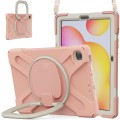 Shockproof Pancerne Etui z Paskiem do Samsung Galaxy Tab S6 Lite różowe