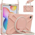 Shockproof Pancerne Etui z Paskiem do Samsung Galaxy Tab S6 Lite różowe