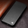 QIALINO Skórzane Etui Pokrowiec do iPhone 12 Mini czarne