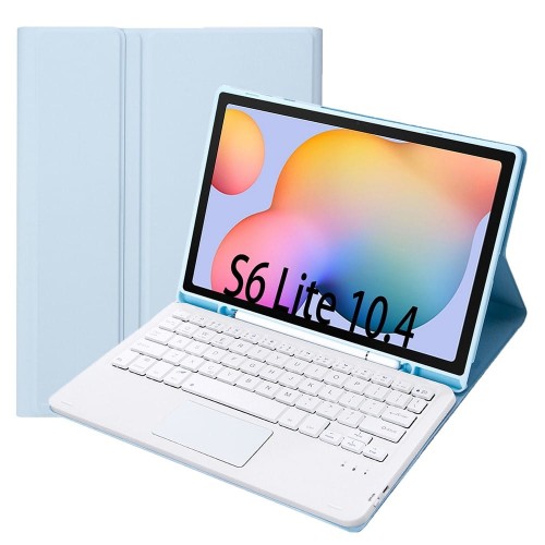 Niebieskie Etui Bezprzewodowa Klawiatura TouchPad Samsung Galaxy Tab S6 Lite
