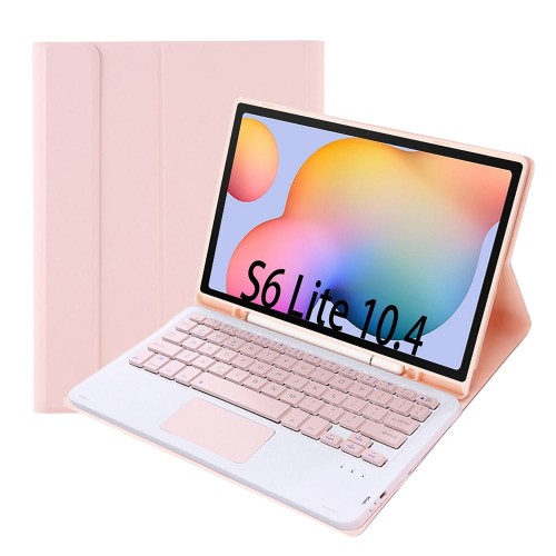 Różowe Etui Bezprzewodowa Klawiatura TouchPad Samsung Galaxy Tab S6 Lite